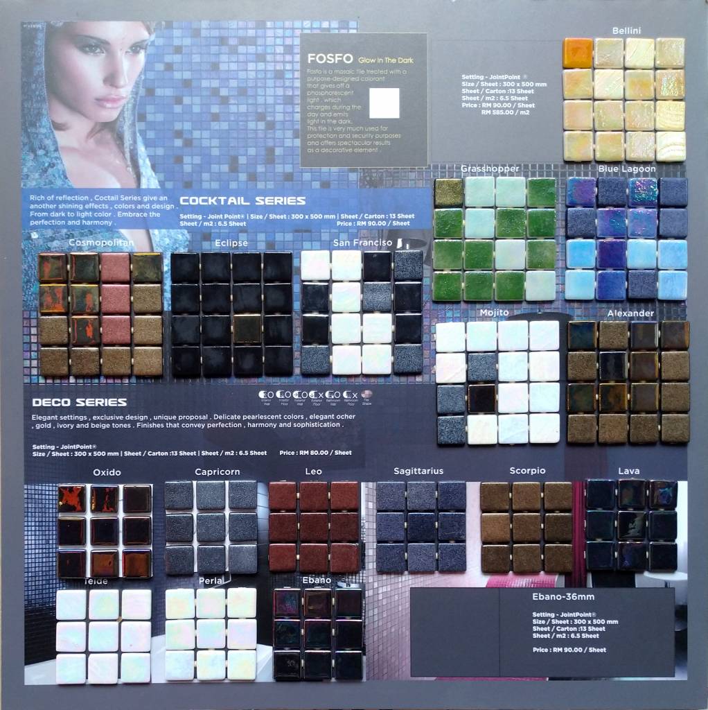 Pool Tile - Sample and color chip Pool Tile - Sample and color chip