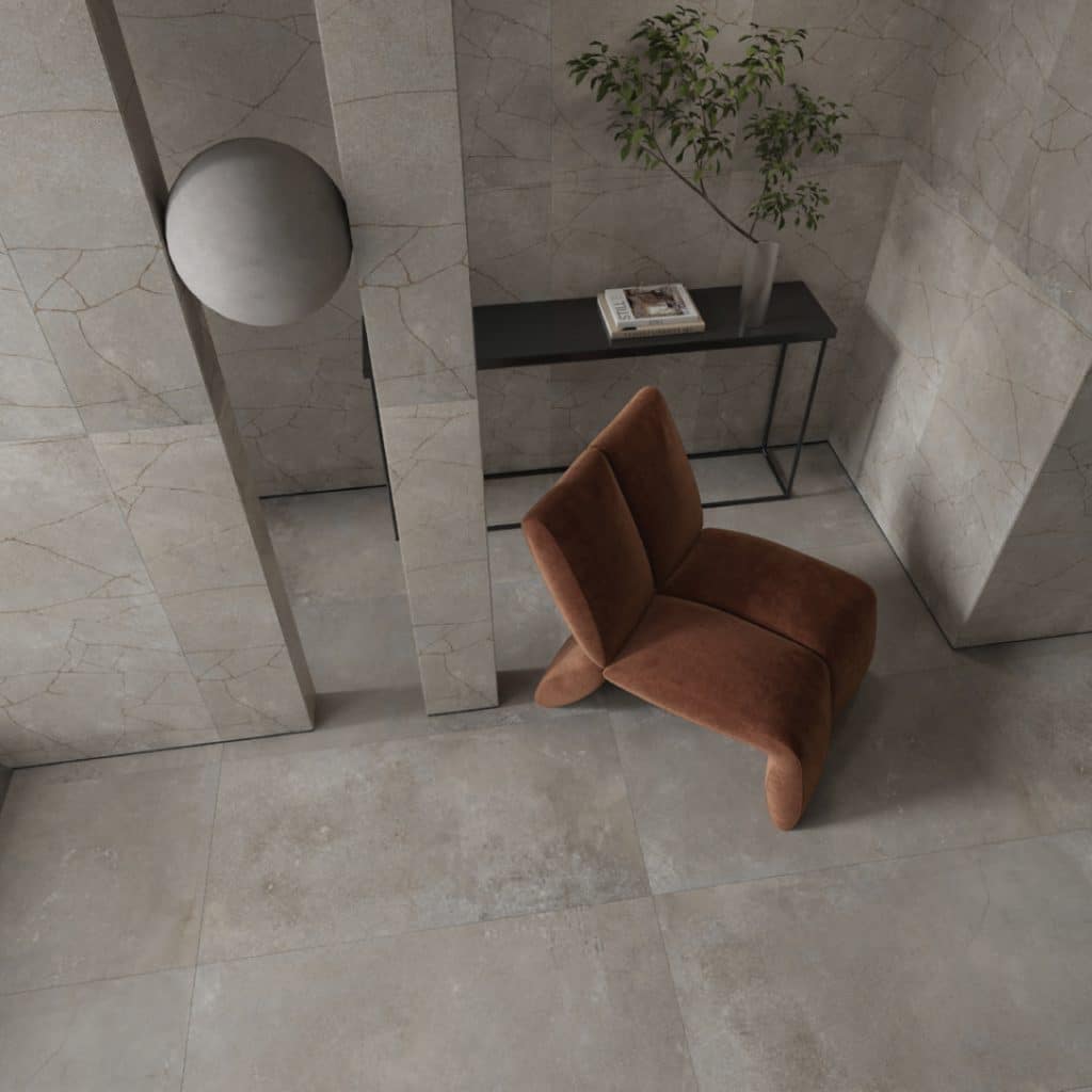 Porcelain Terrazzo Raw Cement Tile